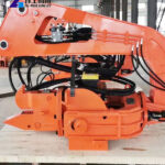 Pile excavator sold to Canada excavator mounted pile driver