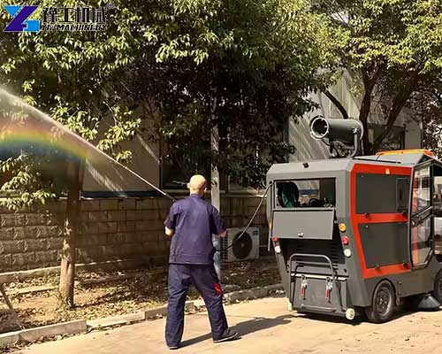 electric street sweeper working scene