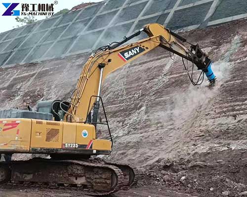 excavator milling attachment working scene excavator milling attachment working scene