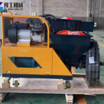 Mortar spraying machine sold to Spain cement plaster spray machine