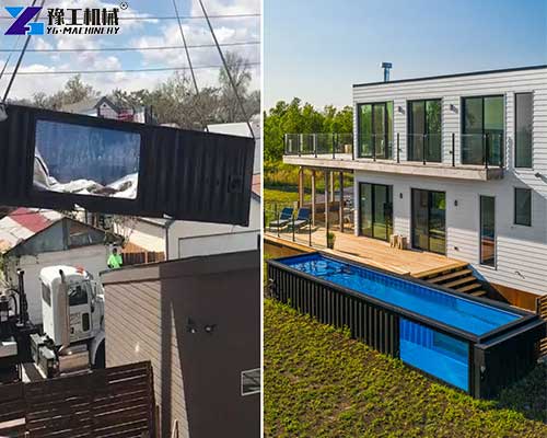 folding house plus swimming pool