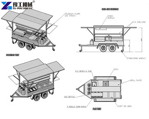 coffee cart trailer structure coffee cart trailer structure
