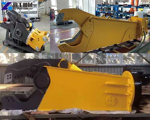 efficient scrap metal shear for excavator