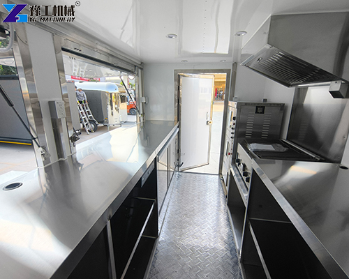 interior of the fast food trailer interior of the fast food trailer