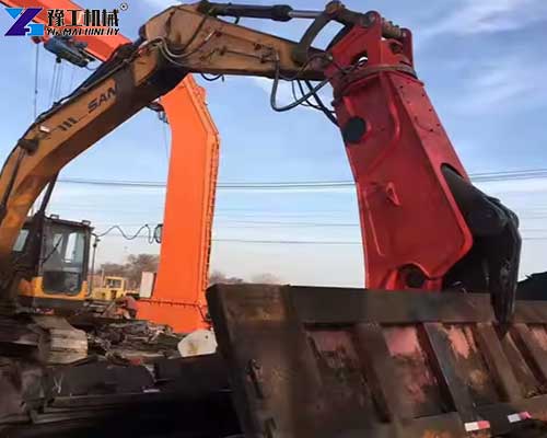 powerful excavator hydraulic shears