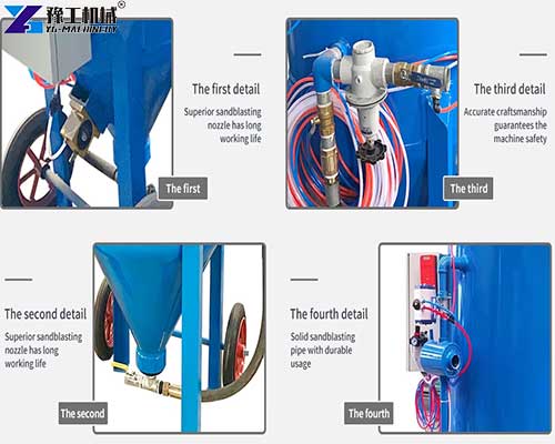 wet sandblasting machine features