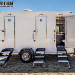 porta potty on trailer for sale
