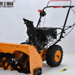Compact snow blower snow removal plow