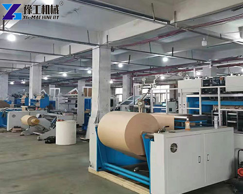 automatic paper bag making machine in factory