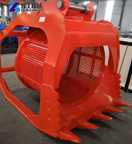 excavator rotary screening bucket