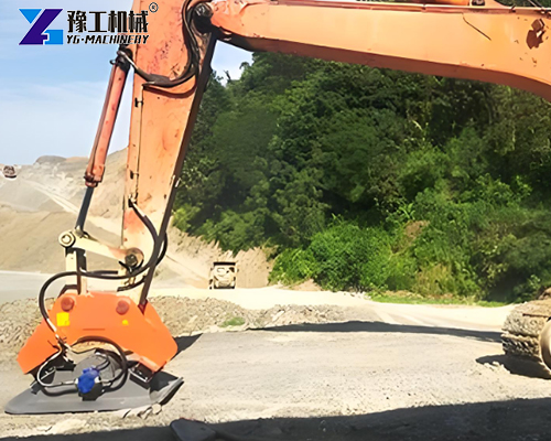 application of excavator vibrating plate