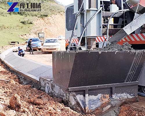 curb slipform machine application