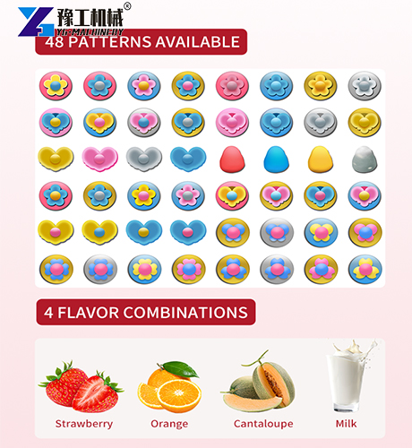 multiple shape and flavor selections